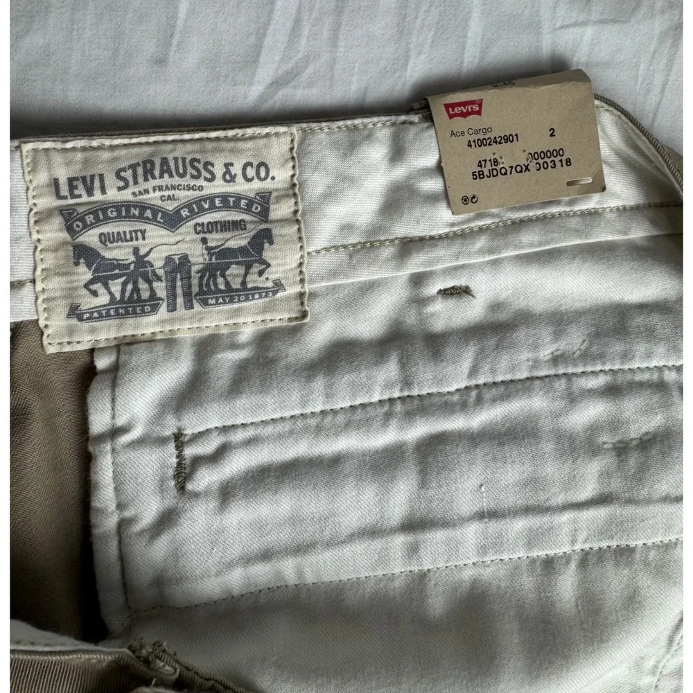 Levis Ace Cargo Shorts Mens 46‎ Khaki Tan Big and Tall Utility, Outdoor, hiking